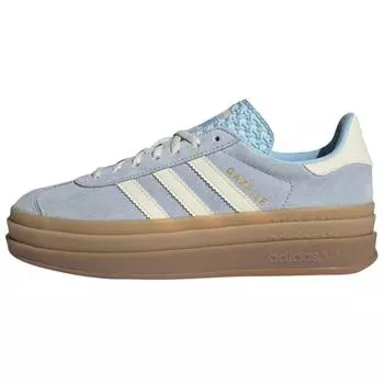 Adidas Женские кроссовки Gazelle Bold Clear Sky Cream, синие, кремово-белые, золотисто-металлические JQ7776 38
