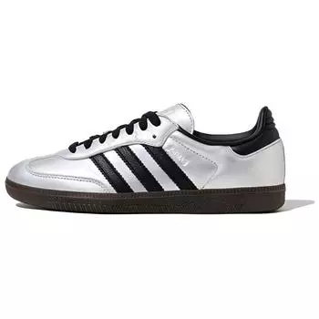 Adidas Женские кроссовки Samba Silver Metallic Black Gum Core-Black JI4218