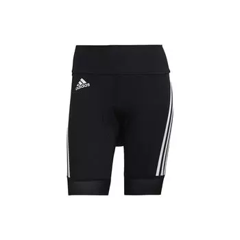 Adidas Женские облегающие спортивные шорты с логотипом в полоску, черные GM6731 S