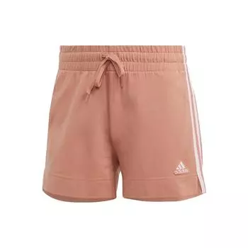 Adidas Женские шорты Essentials с тремя полосками, облегающие, спортивные, повседневные, рок-коричневые IM2798 XL