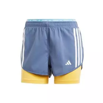 Adidas Женские шорты Own The Run 2-в-1 чернильно-синие IK5016 XL