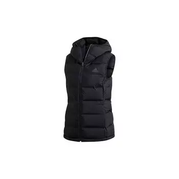 Adidas Womens Helionic Vest Outdoor Solid Color Hooded Down Vest Women Vests Black BQ1943 S