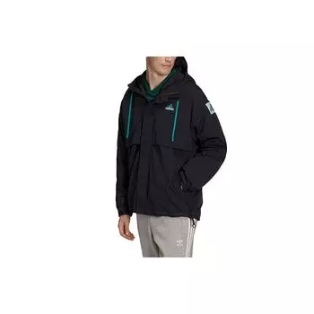 Adidas Zip Design Регулируемая куртка с капюшоном на шнурке Мужские куртки черные HG8100 XS