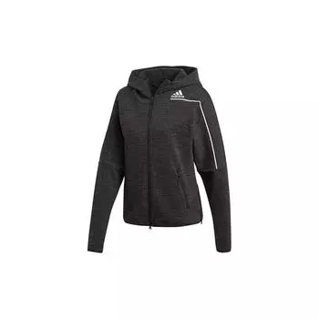 Adidas Zne Fz Зимняя плюшевая теплая куртка с капюшоном Женская куртка Черная GU2080 S