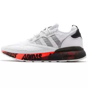 adidas ZX 2K Boost Bold Logo Graphic — белые мужские кроссовки Cloud-White Silver-Metallic Core-Black FX7030