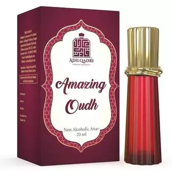 AdilQadri Men Amazing Oudh Attar | Безалкогольный шариковый аттар | Стойкий аттар - 20 мл