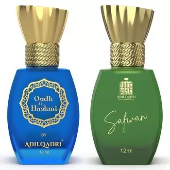 AdilQadri Oudh Al Hashmi & Safwan Attar Combo | Сладкий арабский и фруктовый аромат | Стойкий безалкогольный шариковый аттар для мужчин и женщин