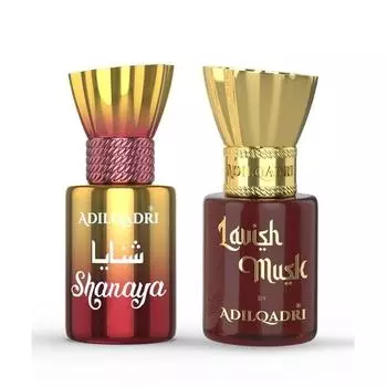 AdilQadri Shanaya & Lavish Musk Attar Combo Pack | Безалкогольные шариковые духи для мужчин и женщин | Упаковка по 2-5,5 мл каждая