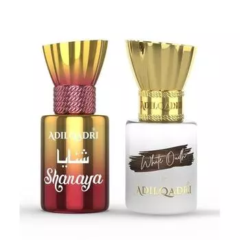 AdilQadri Shanaya & White Oudh Attar Combo | Арабский французский и сильный мужской аромат | Стойкий безалкогольный шариковый аттар для мужчин и женщин