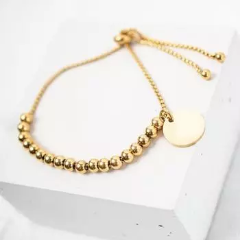 Adjustable 18k Gold Couple Bracelet Beaded Bracelet, High End and Unique Design Feel Bracelet