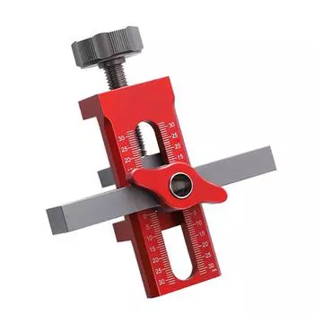 Adjustable Aluminum Alloy Cabinet Hardware Jig Precise Cabinet Door Installation Positioner for 7-40mm Thickness Panel