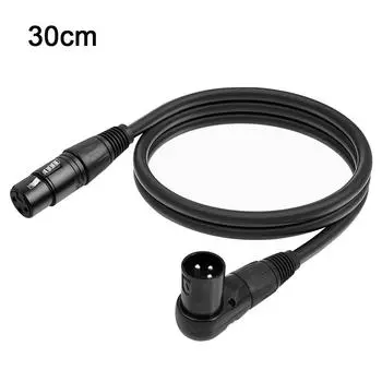 Adjustable Angles Speaker Power Amp XLR Cable 3 Pin Mic Cord 0.3M