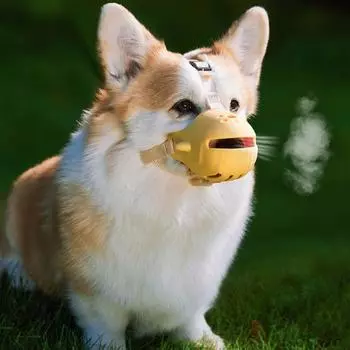 Adjustable Anti-Barking Dog Muzzle Breathable Dog Mouth Cover for Bite Prevention M синий