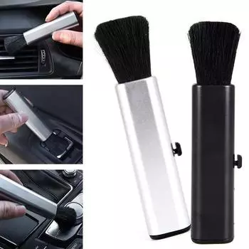 Adjustable Auto Panel Household Tool Dust Instrument Cleaner Brush Car Tool чёрный