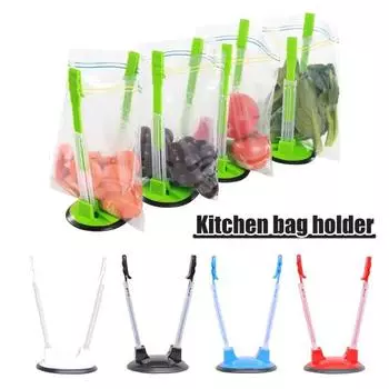 Adjustable Bag Holder Stand Plastic Freezer Bag Racks Expandable Freezer Organizer for Batch Cooking And Meal Planning