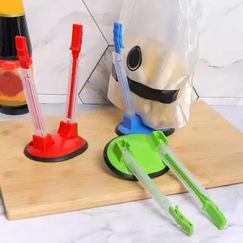 Adjustable Bag Holder Stand Plastic Freezer Bag Racks Expandable Freezer Organizer for Batch Cooking And Meal Planning чёрный