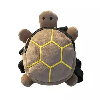 Adjustable Belt Turtle Shape Pet Bag Soft Dog Outdoor Snack Bag Pet Self Carry Backpack Travel коричневый