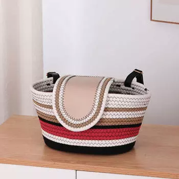 Регулируемая корзина для велосипеда и хранения коричневый