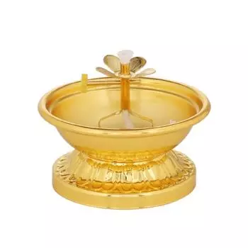 Adjustable Butter Lamp Holder Exquisite Oil Dish Ornaments Zinc Zinc Alloy Oil Lamp Lamp Decor style 2