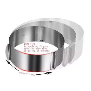 Adjustable Cake Ring Heart/Square/Round Cake Ring Stainless Cheese Mousse Ring Mold Cheese Dessert Cake Mold Baking Tool