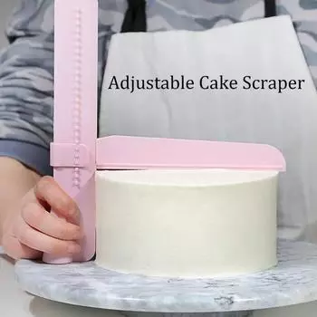 Adjustable Cake Scraper Fondant Spatulas Cream Cake Edge Smoother Cake Decorating Tools DIY Bakeware Kitchen Accessories синий