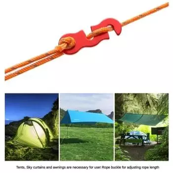 Adjustable Camping Tent Rope Buckle S-shaped Fastener Kit for Tent Adjustment Buckle Anti Slip Retractable Fastening Buckle