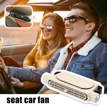 Adjustable Car Seat Fan Backseat Cooling Fan Front Headrest Rear Decor Strap Powered Cooling Fan Air Car Fan Interior Seat R1Q6