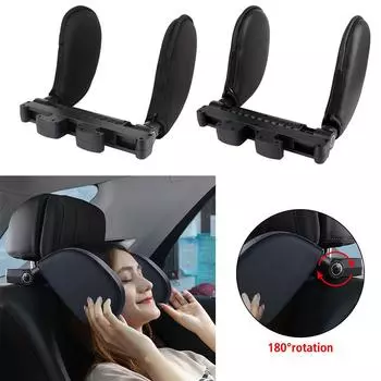 Регулируемая подушка для бокового сиденья автомобиля, многофункциональная подушка для бокового сиденья, подголовник для детского автокресла, вращающийся, с поддержкой для головы и шеи, подголовник для автокресла PU leather чёрный