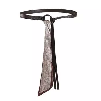 Adjustable Cashew Printed Belt Ethnic Style Silk Tie Design Belt Retro Jacquard Waistband Girls