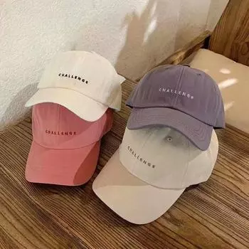 Adjustable Casual Unisex Sun hat CHALLENGE Baseball Caps Letter Embroidery Hip Hop Visors Cap Sports Outdoor Ponytail Cap