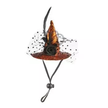 Adjustable Cat Cosplay Hat Decorative Dog Bat Hat Pet Witch Hat for Cosplay Party Style E