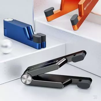 Adjustable Cell Phone Holder Foldable Table Phone Holder Easy To Use Mobile Phone Bracket Home оранжевый