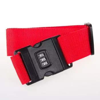 Регулируемые комбинированные ремни для багажа, чемодана, дорожный багажный ремень с замком чёрный