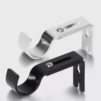 Регулируемый держатель для карнизов, сверхмощные держатели для карнизов, 4 шт. в упаковке, карнизы, крючки, вешалки для настенного держателя для штор, удлинитель One Size чёрный