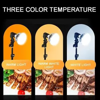 Adjustable Desktop Phone Shooting Bracket Stand+ Boom Arm+Super Bright 175W LED Light Photo Studio Kits for Desktop Photo/Video чёрный