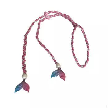 Adjustable Diving Mask Strap with Braided Rope for Water Activities Pink