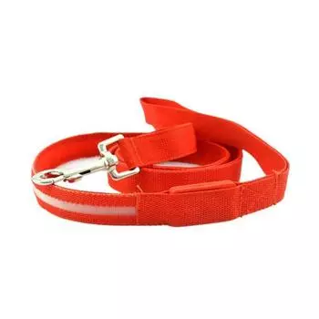 Adjustable Dog Luminous Traction Rope 1.2M Dog Glowing Walking Rope At Night красный