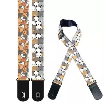 Adjustable Electric Guitar Belt Cute Cartoon Acoustic Guitar Strap Guitar Strap Folk Guitar 10