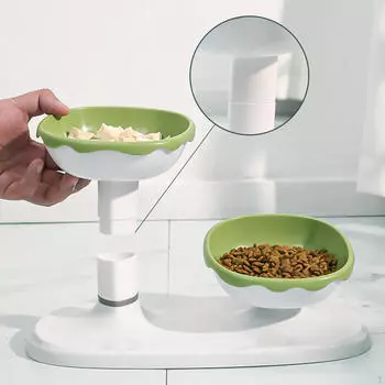Adjustable Elevated Pet Feeding Bowl for Small Animals жёлтый