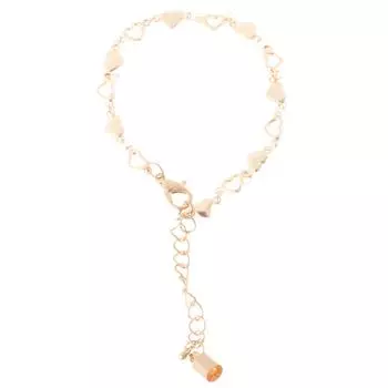 Adjustable Heart Bracelet Fashion Jewelry Stylish Chain Bracelet Alloy Texture Wrist Jewelry Perfect Gift for Women Girl золотой