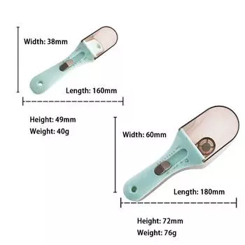 Adjustable measuring spoon baking plastic measuring spoon scale measuring spoon kitchen tool for dry and liquid ingredients
