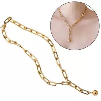 Adjustable Metal Choker Necklace Gold Clavicle Chain Necklace Women s Jewelry