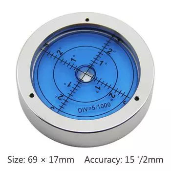 Adjustable Metal Level 69*17mm High-precision Level Circular Horizontal Bubble Horizontal Bead Level Bubble