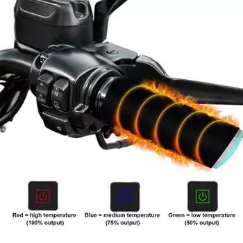 Adjustable Motorcycle USB Heated Grips Electric Motorbike Handle Heating Heater Bicycle Motorcycle Winter Hot Handbar Warmer чёрный