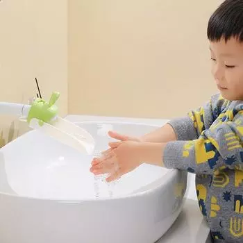 Adjustable Nozzle Sink Faucet Extender Water Saving Baby Hand-washing Faucet Kitchen жёлтый