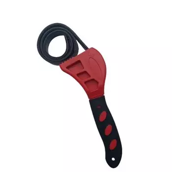 Adjustable Oil Filter Spanner Multifunctional Chain Wrench 6/8 Inch Strap Opener Water Pipe red-8 inch