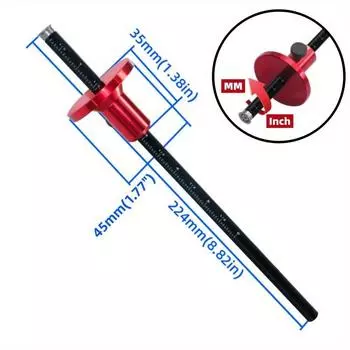 Adjustable Parallel European Wheel Marking Gauge Precision European Style Scriber Woodworking Style B