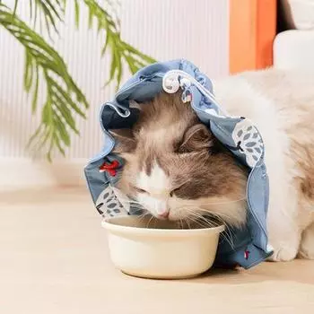 Регулируемый ошейник-конус для домашних животных, мягкий водонепроницаемый ошейник для восстановления после операции для кошек и котят, защита от укусов S синий