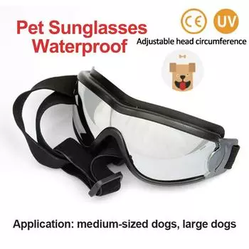 Adjustable Pet Dog Goggles Sunglasses Anti-UV Sun Glasses Eye Protection Waterproof Windproof Sunglasses Pet Supplies Rose Red