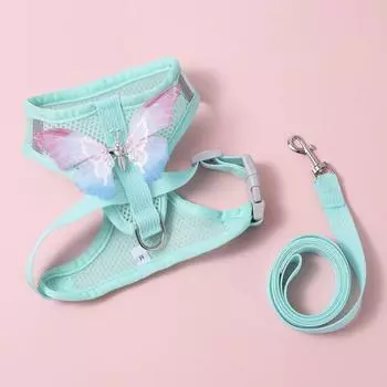 Adjustable Pet Dog Harness Leash Soft Dog Traction Rope Collar Practical Dog Chest Vest Daily Walk S